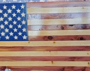Cedar American Flag