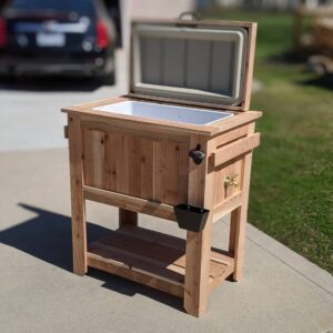 All-Weather Rustic Cedar Patio Cooler