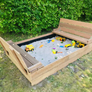 Sandbox with Folding Bench Lid